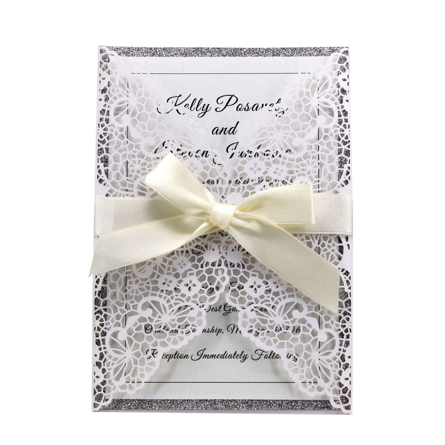 Wedding Invitation Laser Cut Holiday Greeting Card Wholesale
